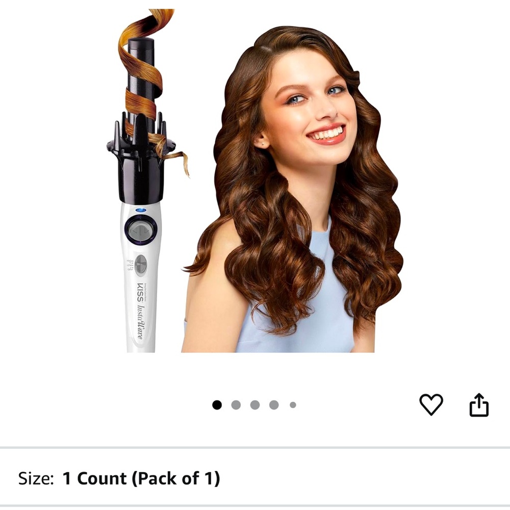 NWOT Opened box but never used KISS InstaWave 101 automatic curler.